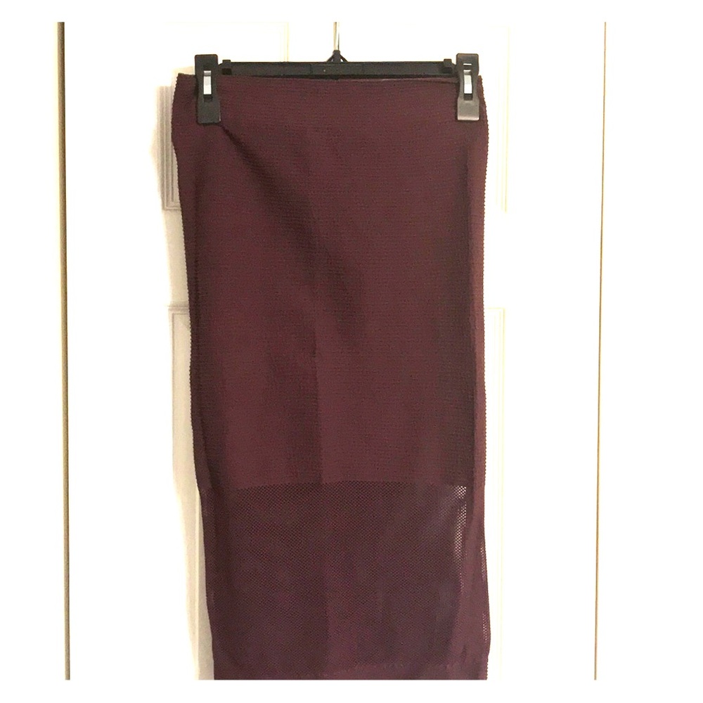 BCBG burgundy pencil skirt